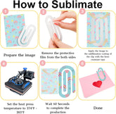 Sublimation Paper Clips, 18 style Blanks Bulk Acrylic Jumbo Paper Clips